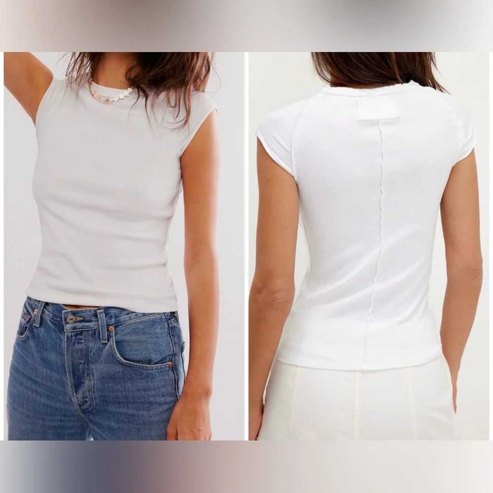 NWOT Free People We The Free Ever Had Tee - ivory white - Small